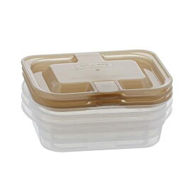 Bestco ベストコ 抗菌 抗ウイルス 電子レンジ 保存 容器 蒸気弁 洗いやすい MA-3202 クリアブラウン 150ml 3個組