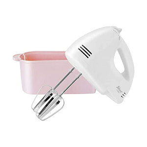 【2個セット】 ドリテック dretec (ドリテック) ハンドミキサー 泡立て器 電動 軽量 収納ケース付き 5段階切替 ピンク HM-711PK
