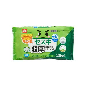 【10個セット】 レック (LEC) セスキの激落ちくん 超厚 ウェットシート 20枚入 (セスキ炭酸ソーダ + アルカリ電解水)
