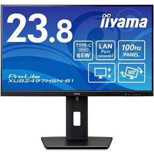 iiyama XUB2497HSN-B1 23.8^ChtfBXvC ProLite XUB2497HSN-B1 (1920×1080/HDMIADisplayPortAUSB Type-C(Alt MODEEPD65W e-markerΉ)/ubN/Xs[J:/tHD/IPSpl(100Hz)/~/]) i