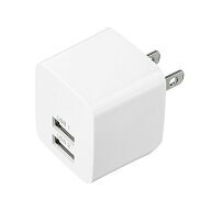 サンワサプライ USB充電器 ( 2ポート 合計2.4A ホワイト ) ACA-IP44W USB充電器 ( 2ポート・2.4A・小型・…