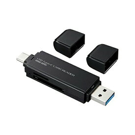 【 送料無料 】 サンワサプライ TYPE-Cコンパクトカードリーダー ADR-3TCMS6BK USB Type Cカードリーダー ( microSDXC / SDXC対応 )