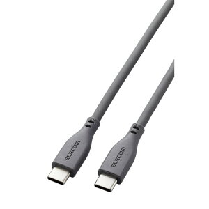 GR MPA-CC5PSS15GY USB2.0P[u(USB Type-C - USB Type-C^100WΉ^Ȃ߂炩) 1.5m O[