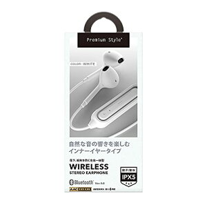 PGA PG-BTE12IE2WH Bluetooth�C���z��(�C���i�[�C���[��) Premium Style �z���C�g
