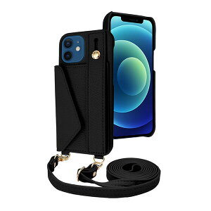 shizukawill iPhone12 mini �P�[�X �J�o�[ �V�����_�[�P�[�X �A�C�t�@���f5 �X�g���[�g���[�h iPhone12 mini �A�C�{���[�u���b�N APIP12MIF51BK �V�Y�J�E�B��