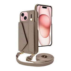 shizukawill iPhone15 �P�[�X �J�o�[ �V�����_�[�P�[�X �A�C�t�@���f5 �X�g���[�g���[�h iPhone15 �O���[�u���E�� APIP15IF51BR �V�Y�J�E�B��