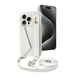 shizukawill iPhone15 Pro �P�[�X �J�o�[ �V�����_�[�P�[�X �A�C�t�@���f5 �X�g���[�g���[�h iPhone15 Pro �X�m�[�z���C�g APIP15PIF51WH �V�Y�J�E�B��