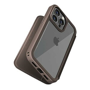 PGA PG-23BGF03BR iPhone15Pro �K���X�t���b�v�P�[�X Premium Style �u���E�� PG23BGF03BR