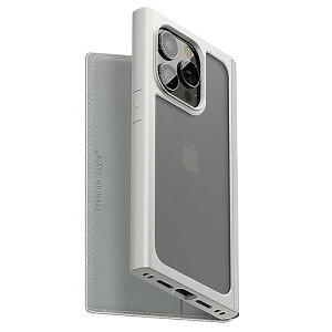 �y2�Z�b�g�z PGA PG-23BGF08GY iPhone15Pro �K���X�t���b�v�P�[�X �X�N�G�A�f�U�C�� Premium Style �O���[ PG23BGF08GY