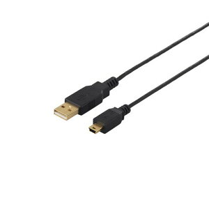 USB2.0�P�[�u�� (A to miniB) �X�����^�C�v 1.5m �u���b�N