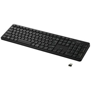 �o�b�t�@���[ BSKBW340BK �t���L�[�{�[�h 109�L�[ ���{��z�� ����2.4GHz �É��݌v Windows Chrome�Ή� �u���b�N