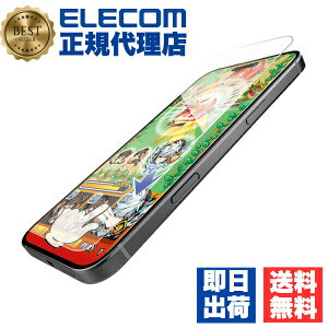 �G���R�� iPhone �K���X�t�B���� PM-A24BFLGGE �Q�[�~���O �w��h�~ ELECOM Plus �ی�t�B���� �t���ی� ��ʕی� ��U�h�~ �C�A�Ȃ� �d�x �\��t���c�[��