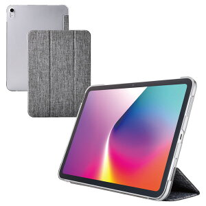�G���R�� iPad �P�[�X TB-A25RWVCGY �t���b�v�t�� �t�@�u���b�N �O���[ ���^�y�� ELECOM A25 RWVCGY �^�u���b�g�P�[�X �J�o�[ �w�ʃN���A �A���O������ �J�o�[ �A�C�p�b�h�Ή�
