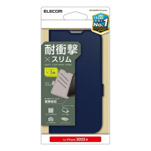 �y2�Z�b�g�z �G���R�� PM-A25SPLFY3NV iPhone 16e �\�t�g���U�[�P�[�X ���Εt �ϏՌ� �X�e�b�` �J�[�h���[�[��