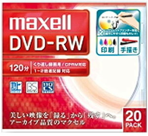 �y2�Z�b�g�z�����}�N�Z�� �}�N�Z�� DW120WPA.20S �^��pDVD-RW �����^ ( �J��Ԃ��^��p ) �Ж�1�w�E�W��120�� 4.7GB 1-2�{���L�^�Ή� CPRM�Ή� ���C�h�z���C�g�v�����^�u�����[�x�� �C���N�W�F�b�g