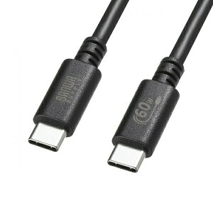 �T�����T�v���C KU-CCP6030BK USB 2.0 Type-C�P�[�u�� 3m �u���b�N USB�P�[�u�� C to �P�[�u�� �d���^�b�v �z���p�[�c �Ɠd