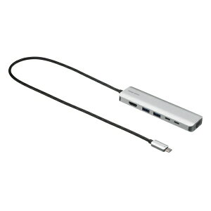 �T�����T�v���C USB-DKM9S �h�b�L���O�X�e�[�V���� Type-C �ڑ� 6in1 HDMI 1�� 4K/120Hz 8K/30Hz PD100W �R���p�N�g USB A 2�� LAN L���ϊ��A�_�v�^ �P�[�u����50cm