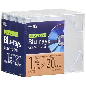 �I�[���d�@ DVD�P�[�X Blu-ray �f�B�X�N���[ �N���A OA-RCD5M20P-C RCD5M20P OHM DVD Blu-ray �P�[�X ���� �������[ �ۊ� �����^�� �v���X�`�b�N��