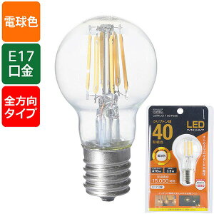 �I�[���d�@ LDA4L-E17 C6/PS35 LED�t�B�������g�^�C�v�d�� �N���v�g���� (40�`����/476 lm/3.6W/�d���F/E17/�S�����z��290°) �C���e���A�Ɩ� �~�j�N���v�g���` �I�[�� �N���A�^�C�v �t�B�������g �d���F 