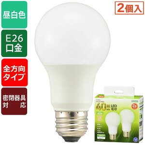 �I�[���d�@ LDA5N-G AG52 2P LED�d�� (40�`����/590lm/�����F/E26/�S�����z��280°/���`���Ή�/2��) �S���� �I�[�� �����F���� �����F ��ʓd���` �S�����^�C�v