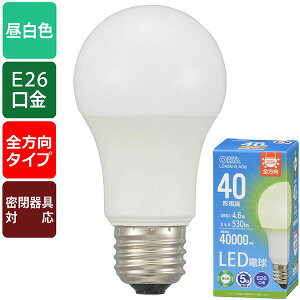 �I�[���d�@ LDA5N-G AG6 LED�d�� (40�`����/530lm/�����F/E26/�S�����z��280°/4.6W/�����Ή�) �����F