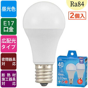 �I�[���d�@ LDA4D-G-E17 AG62P LED�d�� ���` (40�`����/500lm/4.0W/�����F/E17/Ra84/�L�z��210°/���`���Ή�/�f�M�ގ{�H���Ή�/2��) �d�@ �����F �~�j�N���v�g���` �����Ή� �I�[�� �f�M�ގ{�H