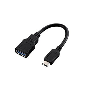 �G���R�� USB3-AFCM01BK ELECOM USB�P�[�u�� �[�d�E�f�[�^�]���p Type-C&USB3.1 Standard-A USB3.1 �z�� �u���b�N �ϊ��A�_�v�^ �P�[�u�� �ϊ��P�[�u�� ���� �]�� ���i��