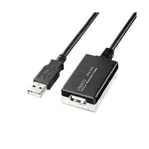 �T�����T�v���C KB-USB-R212N (Sanwa Supply) 12m����USB2.0�A�N�e�B�u���s�[�^�[�P�[�u�� �u���b�N �z�� �����P�[�u�� �T�����T�v �v�����^ �R�s�[�@ �P�[�u�� �A�_�v�^ �p�\�R�����Ӌ@�� �y���t�F��