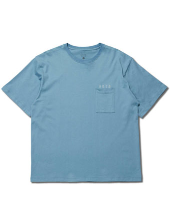 豊富な種類から選べる バスケットTシャツ ウェア 税込?送料無料 アクター AKTR LOGO ストリート TEE MEN'S BLUE 適切な価格 POCKET