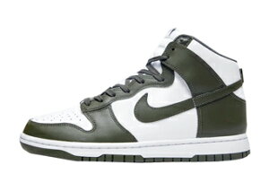 �o�X�P�b�g�V���[�Y �o�b�V�� �X�j�[�J�[ �_���N �i�C�L Nike Dunk high Retro White / Cargo Khaki �X�g���[�g