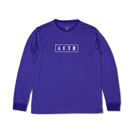 バスケットロング　Tシャツ ウェア アクター AKTR GRUNGE AKTR LOGO L/S SPORTS TEE BLUE 【MEN'S】
