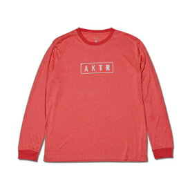 バスケットロング　Tシャツ ウェア アクター AKTR GRUNGE AKTR LOGO L/S SPORTS TEE RED 【MEN'S】