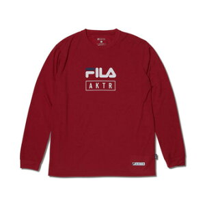 oXPbgO@TVc EFA AN^[ AKTR xFILA LOGO L/S SPORTS TEE RED yMEN'Sz