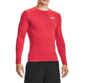 バスケットロング　Tシャツ ウェア アンダーアーマー UnderArmour UA HG ARMOUR COMP L/S Red ランニング トレーニング ストリート 【MEN'S】