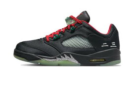 バスケットシューズ バッシュ スニーカー ジョーダン Jordan Air Jordan 5 Retro Low SE Jade Black/Jade Red/Silver ストリート