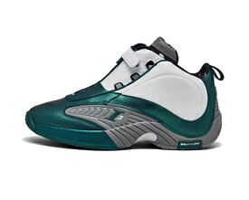 バスケットシューズ バッシュ リーボック Reebok Answer 4 Mid　 Deep Teal/White