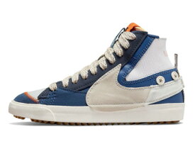 バスケットシューズ バッシュ スニーカー ナイキ Nike Blazer Mid Jumbo GREY/BLUE/ORANGE ストリート