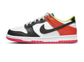 バスケットシューズ バッシュ スニーカー カートウィール ナイキ Nike Dunk Low GS Cartwheel GS White/Black-Orange ストリート 【GS】キッズ