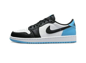 �o�X�P�b�g�V���[�Y �o�b�V�� �X�j�[�J�[ �W���[�_�� Jordan Wmns Air Jordan 1 Low Retro OG W White/Black/Powder Blue �X�g���[�g �yWOMEN'S�z