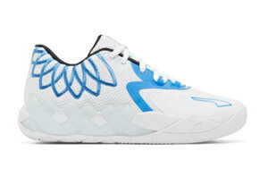 �o�X�P�b�g�V���[�Y �o�b�V�� �������{�[�� �v�[�} Puma MB.01 Team Lo White/Blue
