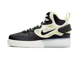 バスケットシューズ バッシュ スニーカー ナイキ Nike Air Force 1 Mid React Sail/Black/Green/Blue ストリート