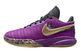 バスケットシューズ バッシュ ナイキ Nike Lebron 20 SE GS GS Purple/Metallic Gold-Black 【GS】キッズ