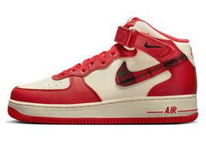 V[Y Xj[J[ iCL Nike Air Force 1 Mid '07 LX Plaid Ivory/Red Xg[g