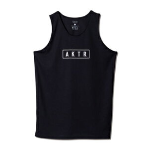 �o�X�P�b�g�m�[�X���[�u�@�^���N�g�b�v �E�F�A �A�N�^�[ AKTR BASIC AKTR LOGO TANK BLACK �yMEN'S�z