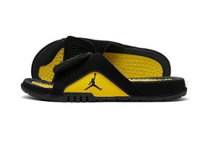 �o�X�P�b�g�V���[�Y �o�b�V�� �X�j�[�J�[ �T���_�� �W���[�_�� Jordan Jordan Hydro Retro 4 Slides Black/Tour Yellow �X�g���[�g