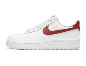 バスケットシューズ バッシュ スニーカー ナイキ Nike AIR FORCE 1 '07 Multi Swooshes White/Red ストリート