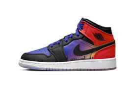 バスケットシューズ バッシュ スニーカー ジョーダン Jordan Air Jordan 1 Mid SS GS Skyline GS Black/Red/Purple/Orange ストリート 【GS】キッズ