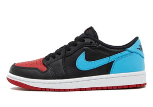 �o�X�P�b�g�V���[�Y �o�b�V�� �X�j�[�J�[ NC to Chicago �W���[�_�� Jordan Wmns Air Jordan 1 Low Retro OG W Black/Blue/Gym Red/White �X�g���[�g �yWOMEN'S�z