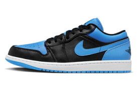 バスケットシューズ バッシュ スニーカー UNC ジョーダン Jordan Air Jordan 1 Low Black/University Blue ストリート