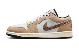 バスケットシューズ バッシュ スニーカー Brown Elephant ジョーダン Jordan Air Jordan 1 Low SE Beige/Metallic Gold/White ストリート